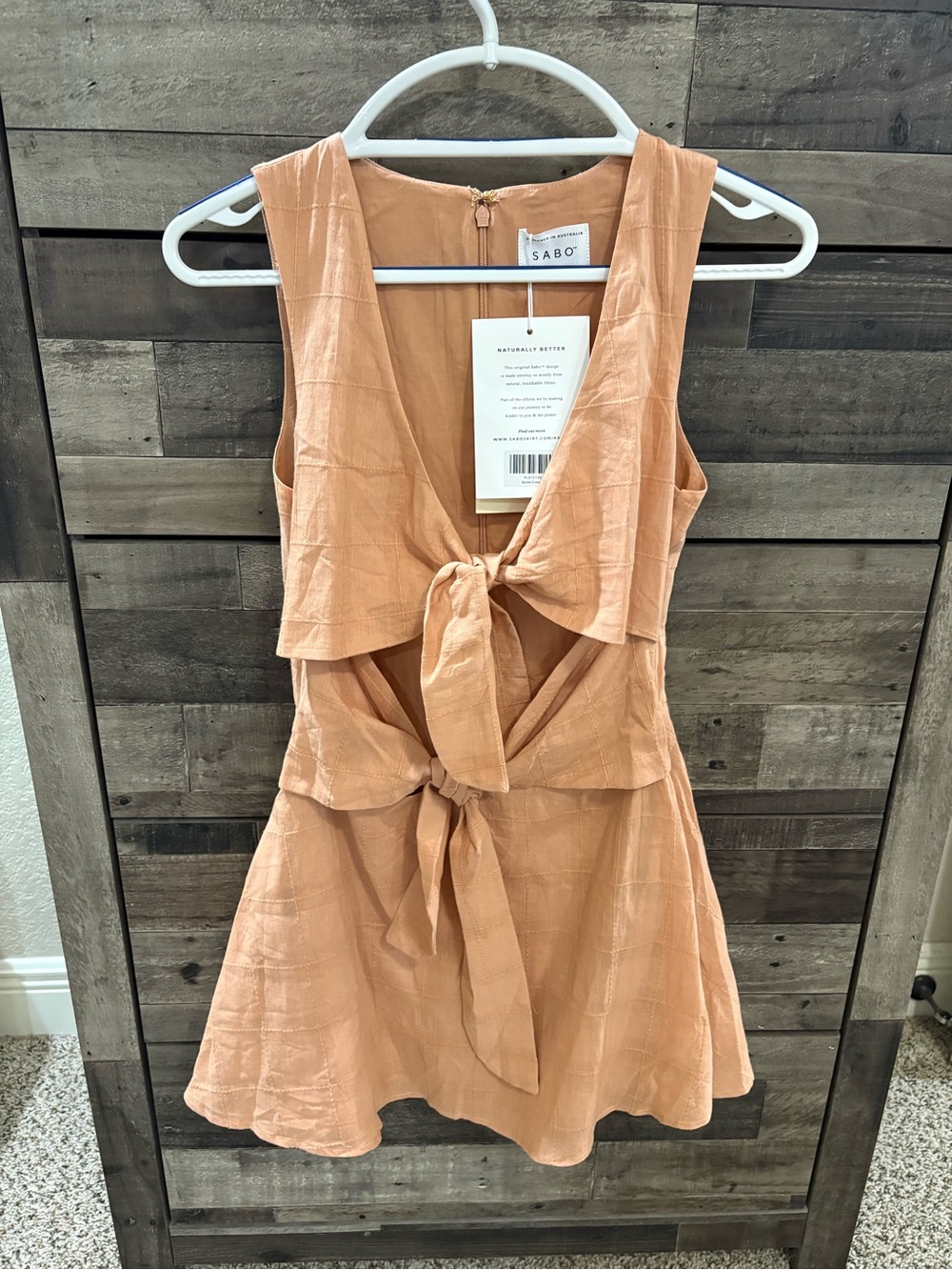 SABO Salmon Bailee Mini Dress NWT Size S